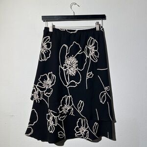 Vintage Floral Tiered Skirt